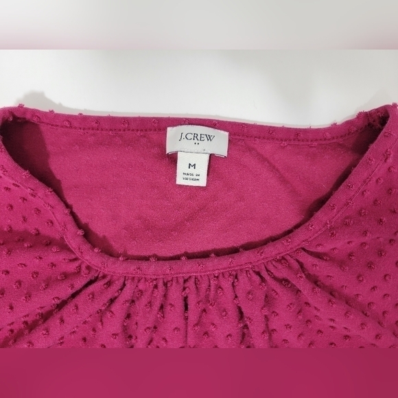J. Crew Long Sleeve Polka Dot Pink Top - Picture 8 of 12